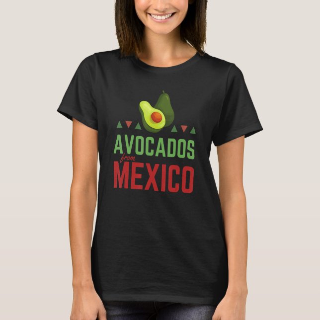 Camiseta Avocados from Mexico  Mexican Day flag  Avocado Co (Frente)