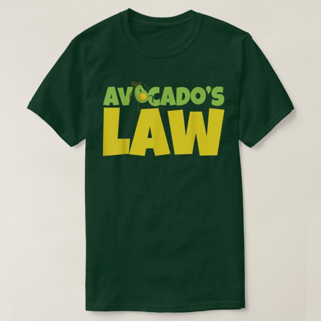 Camiseta Avocados Law Avogadro Go Vegan  (Frente do Design)
