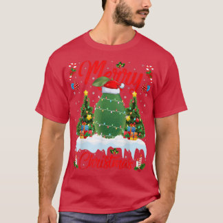 Camiseta Avocados Lover Xmas Iluminação Santa Hat Avocado C