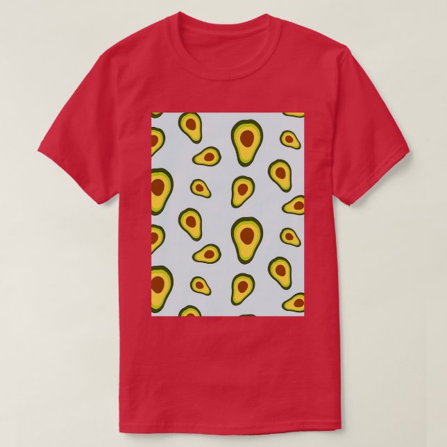 Camiseta Avocados padrão sem soldadura TSirt clássico (Frente do Design)