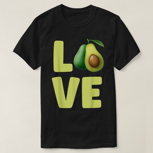 Camiseta Avocados Vegetarian Vegan Food Avocado Love  (Frente do Design)