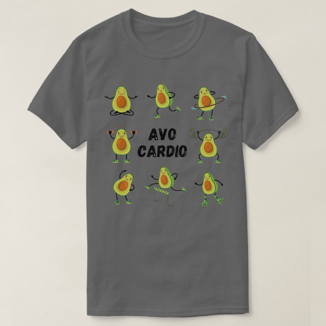 Camiseta Avocardio Avo Cardio Malhação Engraçada Avocado Pu (Frente do Design)