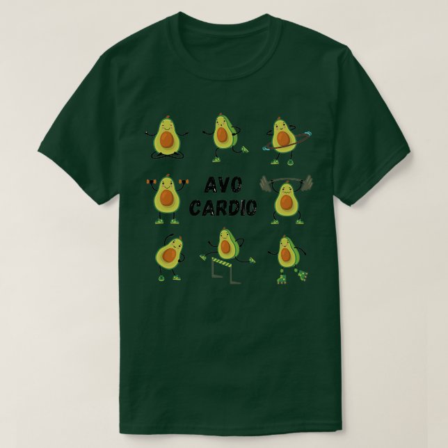 Camiseta Avocardio Avo Cardio Malhação Engraçada Avocado Pu (Frente do Design)