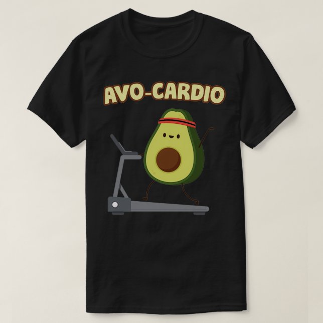 Camiseta Avocardio Funny Avocado Gym Malhação Bodybuilding  (Frente do Design)