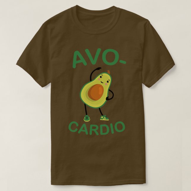 Camiseta AvoCardio Funny Avocado Malhação 25 (Frente do Design)