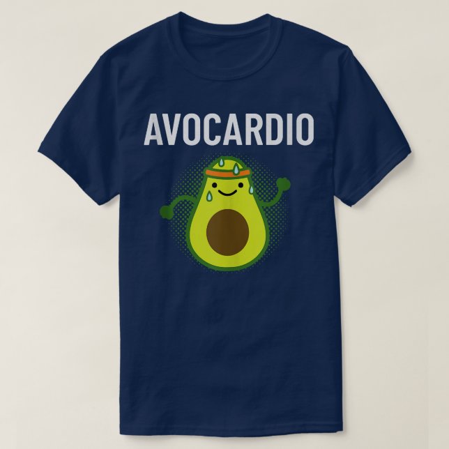 Camiseta Avocardio Funny Avocado Workout Malhação (Frente do Design)