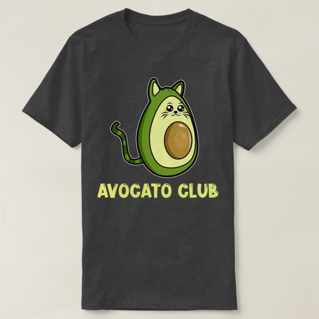Camiseta Avocato Avocado Cat (Frente do Design)