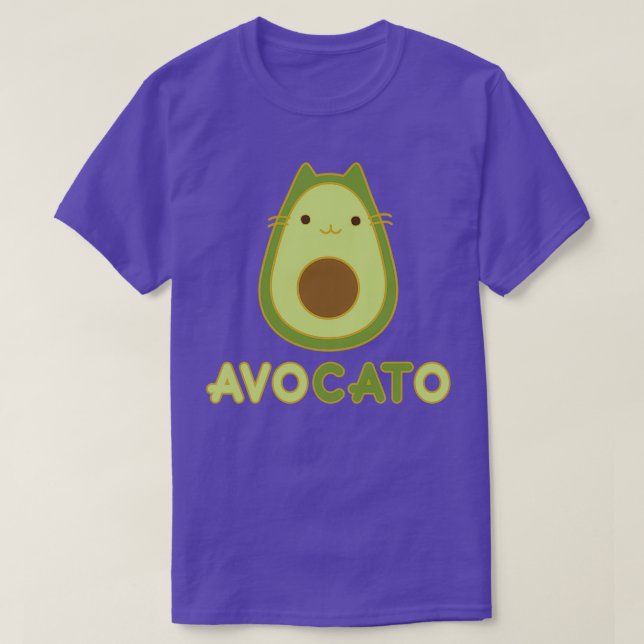 Camiseta AvoCATo Avocado Cat Gato Aguacate (Frente do Design)