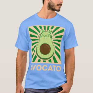 Camiseta Avocato Cat Avocado Vegan Funny Retro Vintage Gree