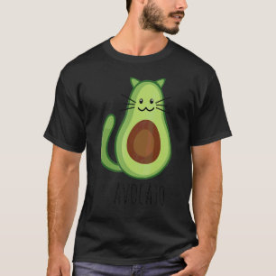 Camiseta Avocato Cute Cat Avocado Vegan E Cat Kitten