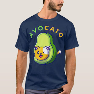 Camiseta Avocato Engraçado Gato Avocado Vegan E Gato