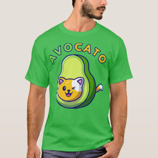Camiseta Avocato Engraçado Gato Avocado Vegan E Gato
