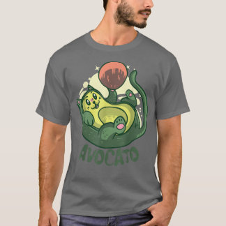 Camiseta Avocato Engraçado Gato Avocado Vegan E Gato