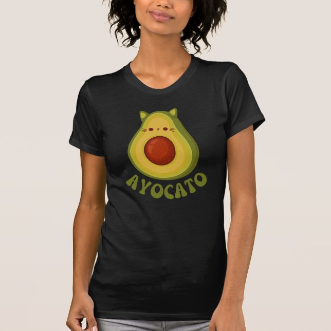 Camiseta Avocato Engraçado Gato Gato Avocado (Frente)