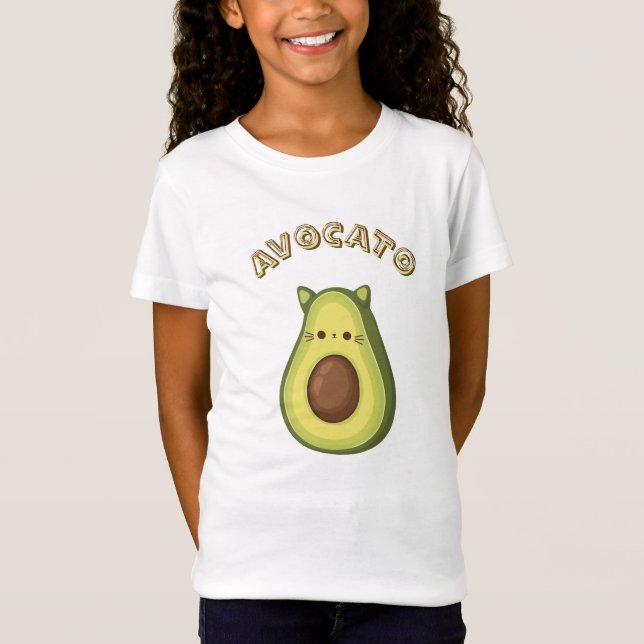 Camiseta AVOCATO - Gato Engraçado e Avocado Amam T-Shirt (Frente)