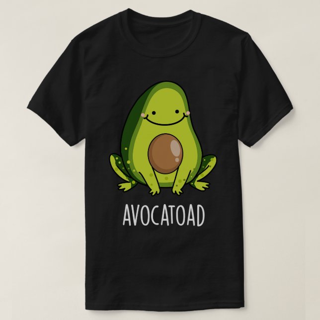 Camiseta Avocatoad Engraçado Avocado Topete (Frente do Design)
