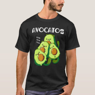 Camiseta Avocatos Abacate Gato Gato Fofo Mãe Pai Gato