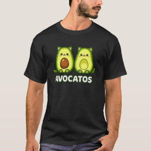 Camiseta Avocatos Design de Arte de Comida de Gato de Abaca