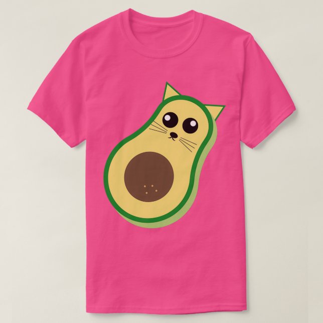 Camiseta Avocatto Cute Avocado Cat Clássico Sujidade (Frente do Design)