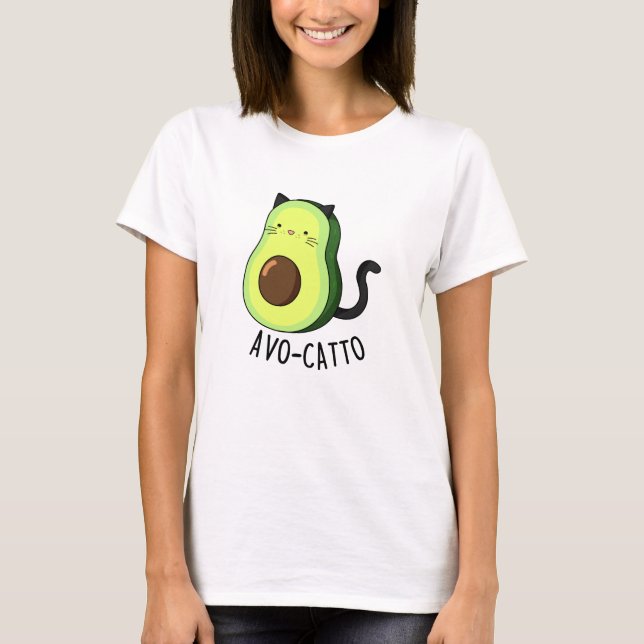 Camiseta Avocatto Funny Avocado Cat Pun (Frente)