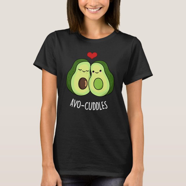 Camiseta Avocudles Funny Avocado Casal Pun Dark BG (Frente)