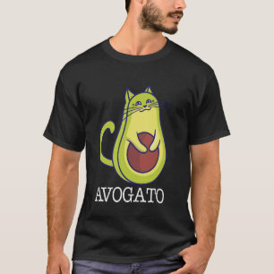 Camiseta Avogato Abacate Divertido Gato Fofo Vegano