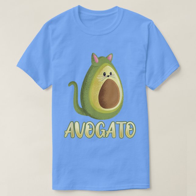 Camiseta Avogato Avocado Cat Foodie lover T-Shirt (Frente do Design)