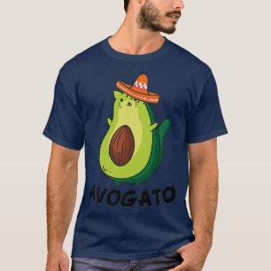 Camiseta Avogato Avocado Cat Foodie Meican