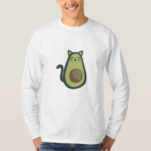 Camiseta Avogato Avocado Cat Funny Food Green