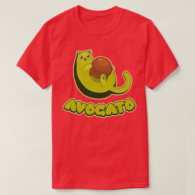 Camiseta Avogato Cat Avocado (Frente do Design)