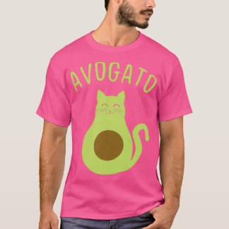 Camiseta Avogato Engraçado Avocado Gato Bonito Face 2