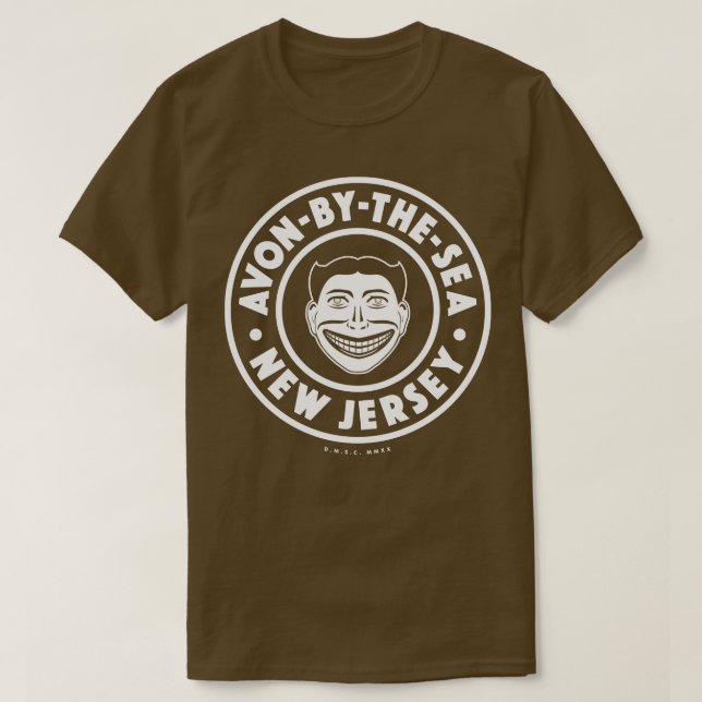 Camiseta AvonBySea New Jersey Circle Branco (Frente do Design)