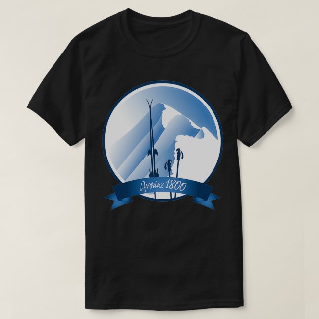 Camiseta Avoriaz 1800 Alps ski leewarddesign (Frente do Design)