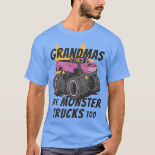 Camiseta Avós Como Monstro Caminhões Demasiada Vovó Do Bi