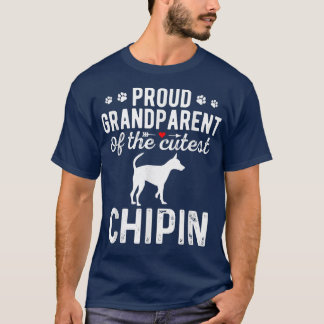 Camiseta Avós De Chipin Orgulhosos Do Cão-De-Chipin Mais Ju