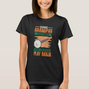 Camiseta Avôs de Verdade Tocam Banjo Instrumento Musical Ba