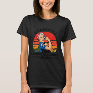 Camiseta Avós Grantifa Contra o Fascismo Patriótico Vintage