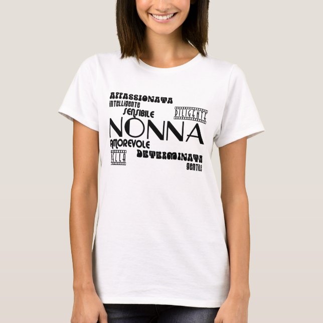 Camiseta Avós italianas: Qualidades (Frente)