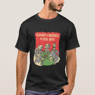 Camiseta Avôs Jogo de Cartas de Cassino de Pôquer Vencedor 