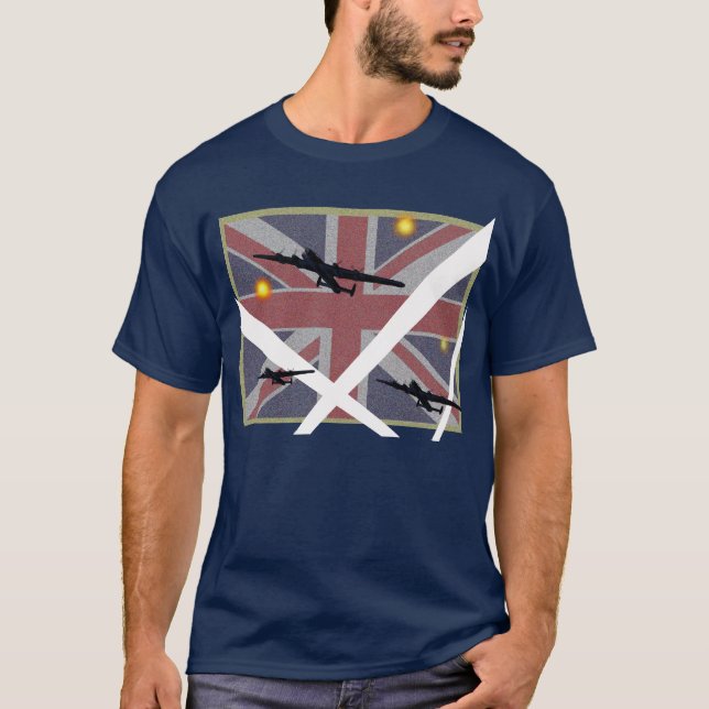 Camiseta Avro Lancaster Union Jack Tee (Frente)