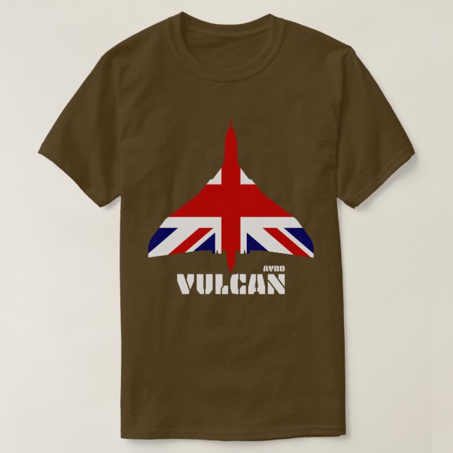 Camiseta Avro Vulcan e Union Jack (Frente do Design)