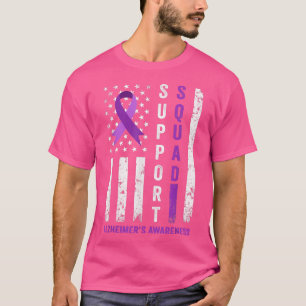 Camiseta Aw do Alzheimer de Fita Roxa de Suporte de Sinaliz