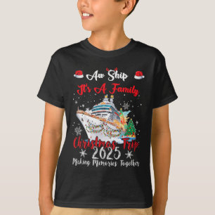 Camiseta Aw Enviou Sua Viagem De Natal Familiar - 2025 Uni-