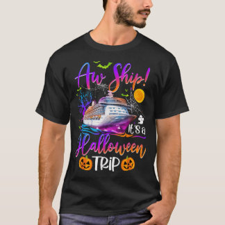 Camiseta Aw Navio Halloween Trip Family Cruise