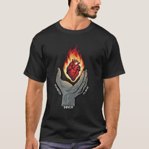 Camiseta Awaken Inner Flame Sagrado Cardíaco Gráfico Espiri