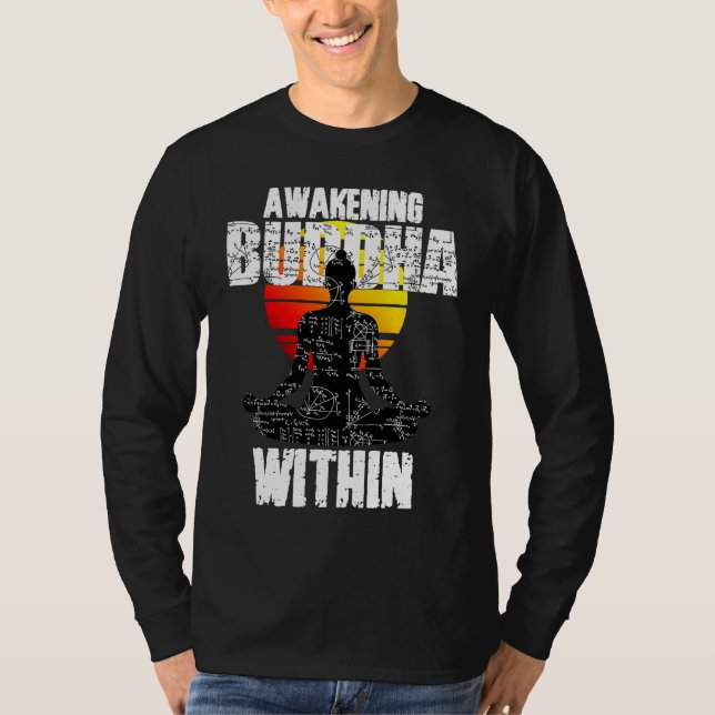Camiseta Awakening Buddha, Spiritual Awareness, Zen Teacher (Frente)