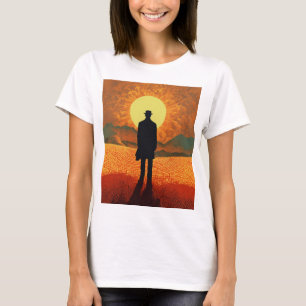 Camiseta "Awakening Dawn: Um olhar humano no nascer do sol"
