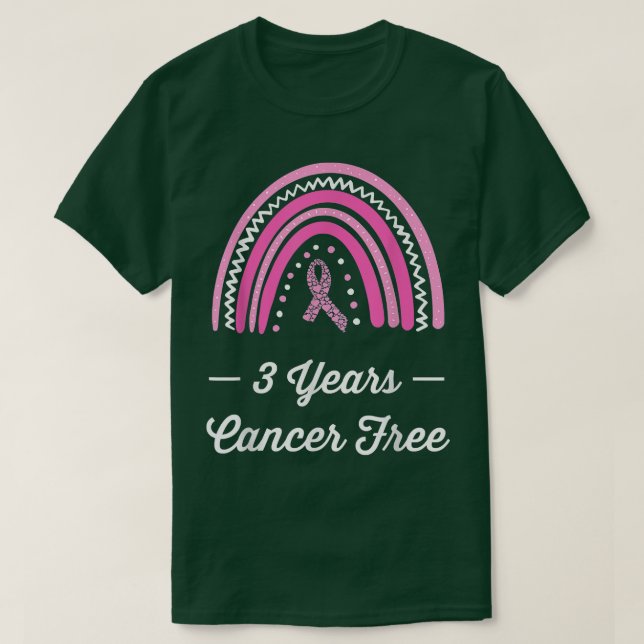 Camiseta Awareness 3 Years Breast Cancer Free Survivor  (Frente do Design)