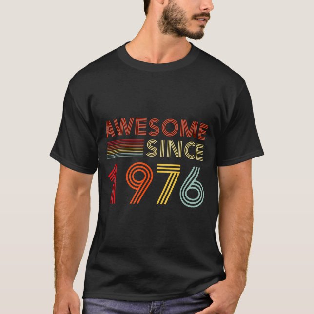 Camiseta Awesome 50 Birthday Decorations Men 50yr 1976 50th (Frente)