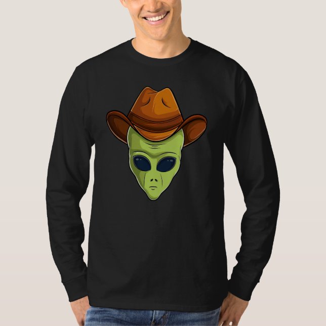 Camiseta Awesome Alien Head Style Hat Humans Aren't Real Cu (Frente)